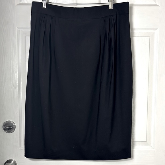 NEW M.M. LaFleur Black Teresa 1.0 Skirt size 16 washable wool twill career skirt - Picture 1 of 2